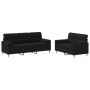 Juego de sofás con cojines 2 piezas tela negro de , Sofás - Ref: Foro24-3201620, Precio: 510,97 €, Descuento: %
