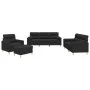 Juego de sofás con cojines 4 piezas tela negro de , Sofás - Ref: Foro24-3201564, Precio: 669,80 €, Descuento: %