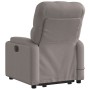 Sillón reclinable de masaje elevable tela gris taupé en Sillones | Comprar online en Foru.es