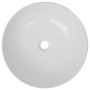 Lavabo redondo de cerámica blanco 41,5x13,5 cm de vidaXL, Lavabos - Ref: Foro24-142337, Precio: 63,89 €, Descuento: %