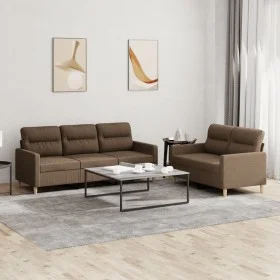 Sofagarnitur mit Kissen 2-teilig aus braunem Stoff von , Sofas - Ref: Foro24-3201603, Preis: 444,20 €, Rabatt: %