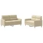Juego de sofás con cojines 2 piezas tela crema de , Sofás - Ref: Foro24-3201570, Precio: 414,22 €, Descuento: %