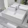 Lavabo con orificio para grifo cerámica 60,5x42,5x14,5 cm blanco de vidaXL, Lavabos - Ref: Foro24-142347, Precio: 132,98 €, D...