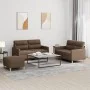 Sofa set with cushions 3 pieces brown fabric by , Sofas - Ref: Foro24-3201579, Price: 443,92 €, Discount: %