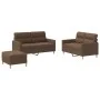 Juego de sofás con cojines 3 piezas tela marrón de , Sofás - Ref: Foro24-3201579, Precio: 443,92 €, Descuento: %