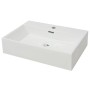 Lavabo con orificio para grifo cerámica 60,5x42,5x14,5 cm blanco de vidaXL, Lavabos - Ref: Foro24-142347, Precio: 129,99 €, D...