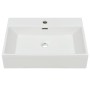 Lavabo con orificio para grifo cerámica 60,5x42,5x14,5 cm blanco de vidaXL, Lavabos - Ref: Foro24-142347, Precio: 129,99 €, D...