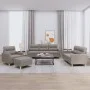 Sofa set with cushions 4 pieces taupe gray fabric by , Sofas - Ref: Foro24-3201551, Price: 672,34 €, Discount: %