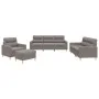 Sofagarnitur mit Kissen, 4-teilig, taupegrauer Stoff von , Sofas - Ref: Foro24-3201551, Preis: 672,34 €, Rabatt: %