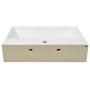 Lavabo con orificio para grifo cerámica 60,5x42,5x14,5 cm blanco de vidaXL, Lavabos - Ref: Foro24-142347, Precio: 129,99 €, D...