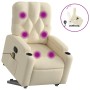 Silla de masaje reclinable de pie de tela color crema en Sillones | Comprar online en Foru.es