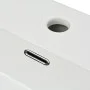 Lavabo con orificio para grifo cerámica 60,5x42,5x14,5 cm blanco de vidaXL, Lavabos - Ref: Foro24-142347, Precio: 132,98 €, D...