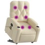 Silla de masaje reclinable de pie de tela color crema en Sillones | Comprar online en Foru.es