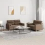 Sofa set with cushions 2 pieces brown fabric by , Sofas - Ref: Foro24-3201587, Price: 434,12 €, Discount: %