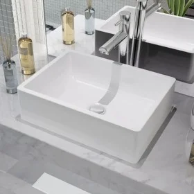 Lavabo de cerámica blanco 41x30x12 cm de vidaXL, Lavabos - Ref: Foro24-142339, Precio: 57,78 €, Descuento: %