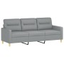 Juego de sofás con cojines 3 piezas tela gris claro de , Sofás - Ref: Foro24-3201608, Precio: 515,53 €, Descuento: %