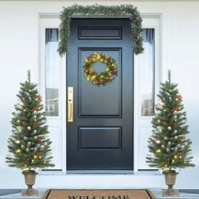 Set de decoración navideña para puerta 4 piezas PVC de , Arboles de navidad - Ref: Foro24-357769, Precio: 111,13 €, Descuento: %