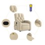 Silla de masaje reclinable de pie de tela color crema en Sillones | Comprar online en Foru.es