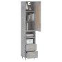 Aparador de madera contrachapada gris hormigón 34,5x34x180 cm de , Aparadores - Ref: Foro24-3200245, Precio: 101,51 €, Descue...