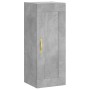 Aparador de madera contrachapada gris hormigón 34,5x34x180 cm de , Aparadores - Ref: Foro24-3200245, Precio: 101,51 €, Descue...