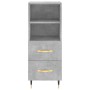 Aparador de madera contrachapada gris hormigón 34,5x34x180 cm de , Aparadores - Ref: Foro24-3200245, Precio: 101,51 €, Descue...