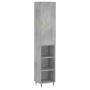 Aparador de madera contrachapada gris hormigón 34,5x34x180 cm de , Aparadores - Ref: Foro24-3200309, Precio: 84,43 €, Descuen...