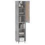 Aparador de madera contrachapada gris hormigón 34,5x34x180 cm de , Aparadores - Ref: Foro24-3200309, Precio: 84,43 €, Descuen...