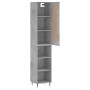 Aparador de madera contrachapada gris hormigón 34,5x34x180 cm de , Aparadores - Ref: Foro24-3200309, Precio: 84,43 €, Descuen...