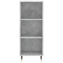 Aparador de madera contrachapada gris hormigón 34,5x34x180 cm de , Aparadores - Ref: Foro24-3200309, Precio: 84,43 €, Descuen...