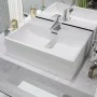 Lavabo con orificio para grifo cerámica blanco 51,5x38,5x15 cm de vidaXL, Lavabos - Ref: Foro24-142346, Precio: 88,32 €, Desc...