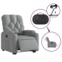 Sillón eléctrico reclinable elevable de tela gris claro en Sillones | Comprar online en Foru.es
