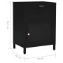 Mesita de noche negra acero y vidrio 40x30x54,5 cm de vidaXL, Mesitas de noche - Ref: Foro24-336052, Precio: 97,78 €, Descuen...