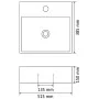 White ceramic washbasin with tap hole 51.5x38.5x15 cm by vidaXL, Sinks - Ref: Foro24-142346, Price: 88,32 €, Discount: %