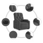 Sillón eléctrico reclinable elevable de tela gris oscuro en Sillones | Comprar online en Foru.es