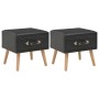 Mesitas de noche 2 unidades 40x35x40 cm cuero sintético negro de vidaXL, Mesitas de noche - Ref: Foro24-276381, Precio: 102,1...