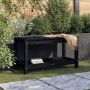 Banco de jardín de madera maciza de pino negro 82,5x35x45 cm de , Bancos de jardín - Ref: Foro24-832379, Precio: 66,77 €, Des...
