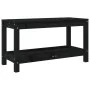 Banco de jardín de madera maciza de pino negro 82,5x35x45 cm de , Bancos de jardín - Ref: Foro24-832379, Precio: 66,77 €, Des...