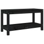 Banco de jardín de madera maciza de pino negro 82,5x35x45 cm de , Bancos de jardín - Ref: Foro24-832379, Precio: 69,62 €, Des...