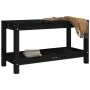 Banco de jardín de madera maciza de pino negro 82,5x35x45 cm de , Bancos de jardín - Ref: Foro24-832379, Precio: 66,77 €, Des...