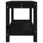 Banco de jardín de madera maciza de pino negro 82,5x35x45 cm de , Bancos de jardín - Ref: Foro24-832379, Precio: 66,77 €, Des...