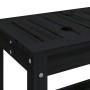 Banco de jardín de madera maciza de pino negro 82,5x35x45 cm de , Bancos de jardín - Ref: Foro24-832379, Precio: 69,62 €, Des...