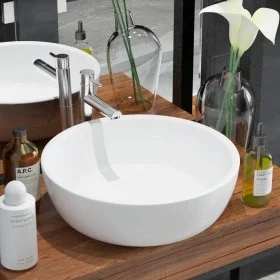 Lavabo redondo de cerámica blanco 42x12 cm de vidaXL, Lavabos - Ref: Foro24-142341, Precio: 62,46 €, Descuento: %