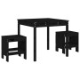 Mesa y sillas de jardín 3 piezas madera maciza de pino negro de , Conjuntos de jardín - Ref: Foro24-3157707, Precio: 168,42 €...