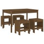 Set de comedor de jardín 5 pzas madera maciza pino marrón miel de , Conjuntos de jardín - Ref: Foro24-3157718, Precio: 273,88...