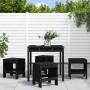 Juego de comedor de jardín 5 piezas madera maciza pino negro de , Conjuntos de jardín - Ref: Foro24-3157713, Precio: 249,16 €...
