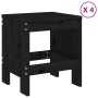 Juego de comedor de jardín 5 piezas madera maciza pino negro de , Conjuntos de jardín - Ref: Foro24-3157713, Precio: 249,16 €...