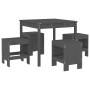 Juego de comedor de jardín 5 piezas madera maciza pino gris de , Conjuntos de jardín - Ref: Foro24-3157711, Precio: 248,95 €,...