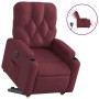 Sillón eléctrico reclinable elevable de tela rojo tinto en Sillones | Comprar online en Foru.es