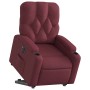 Sillón eléctrico reclinable elevable de tela rojo tinto en Sillones | Comprar online en Foru.es