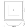 Square ceramic washbasin 41.5x41.5x12 cm white by vidaXL, Sinks - Ref: Foro24-142344, Price: 55,33 €, Discount: %